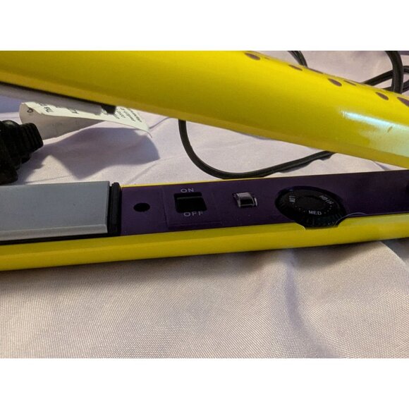 Bed Head TIGI Attention Grabber 1" Ceramic Hair Straightener Yellow Adjustable H - Picture 2 of 2